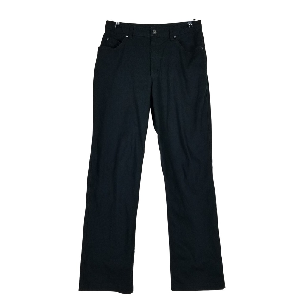 Duluth Trading Co Pants Womens 8x33 Black Straight Leg Stretch Utility Workwear